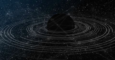 Digital Network Rings Surrounding Enigmatic Globe in Space - Download Free Stock Images Pikwizard.com