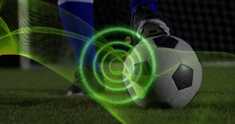 Dynamic Football Influence with Futuristic Tech Highlights