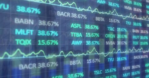 digital stock market data overlapping business meeting - Download Free Stock Images Pikwizard.com
