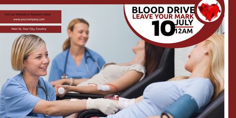 Blood Donation Drive Promoting Community Service and Civic Duty