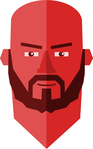 digital illustration of red bearded man icon on transparent background - Download Free Stock Videos Pikwizard.com