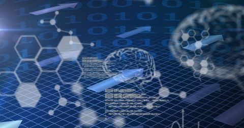 Digital Innovation in Medical Technology with Binary Code and Brain Interface - Download Free Stock Images Pikwizard.com