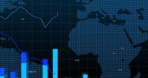 Global Economy Trends with Digital Graph Visualization - Download Free Stock Images Pikwizard.com