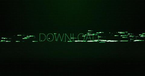 Digital Glitched Download Text on Black Background - Download Free Stock Images Pikwizard.com