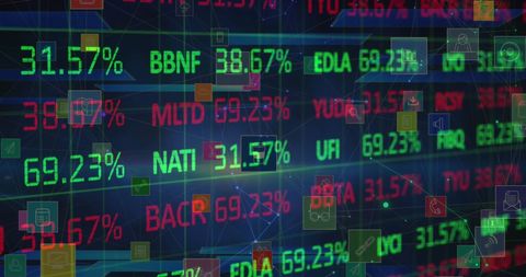 Dynamic Stock Market Trade Visualization with Digital Network - Download Free Stock Images Pikwizard.com