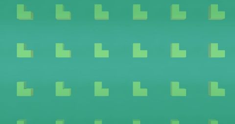 3d geometric shapes seamless green background from cubes