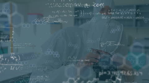 Scientists in Lab Coats Analyzing Mathematical Equations