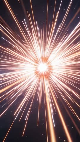 Intensifying Luminous Burst Radiating Beams Across Cosmic Void Vertical Video