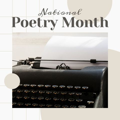 celebrating national poetry month with classic typewriter background - Download Free Stock Templates Pikwizard.com