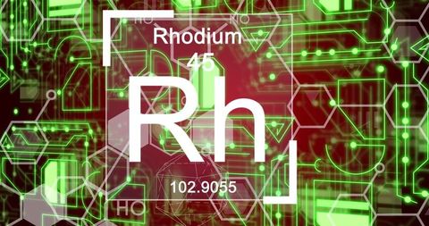 Rhodium Symbol Amidst Futuristic Digital Network Concept - Download Free Stock Images Pikwizard.com