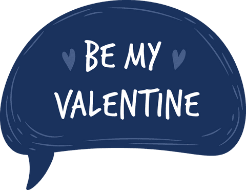 blue speech bubble saying be my valentine transparent - Download Free Stock Videos Pikwizard.com