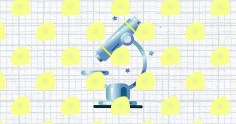 Microscope Design with School Theme Background for Education Concepts