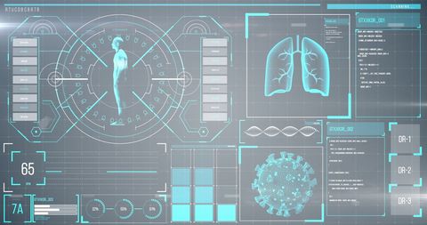 Digital Visualization of Coronavirus Analysis on Virtual Medical Interface - Download Free Stock Images Pikwizard.com