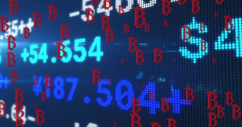 Bitcoin Symbol Overlapping Stock Market Display - Download Free Stock Images Pikwizard.com