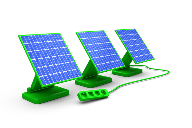 Transparent 3D Illustration of Solar Panels with Power Strip - Download Free Stock Videos Pikwizard.com