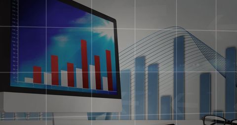 Digital Financial Analysis with Graphs and Charts in Office - Download Free Stock Images Pikwizard.com