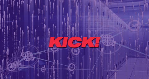 Animated Text over Virtual Network in High-Tech Server Room