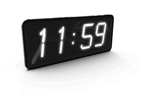 transparent digital clock displaying late night time - Download Free Stock Videos Pikwizard.com