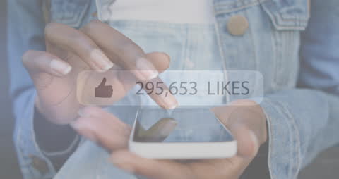 Hands Engaging with Smartphone Social Media Applause