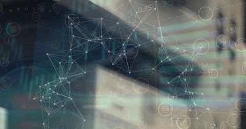 Abstract Network Connections with Digital Interface Icons - Download Free Stock Images Pikwizard.com