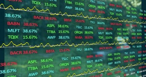 Dynamic stock ticker display: financial data analysis interface