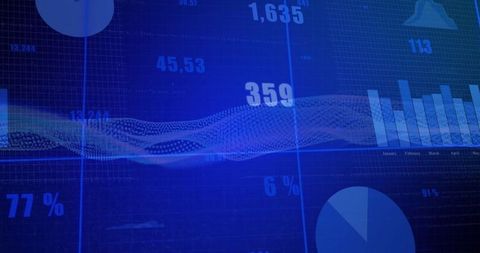 Digital Interface Showing Data Visualization with Analytics Charts