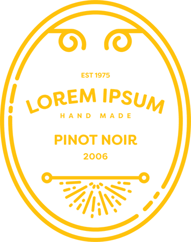 Transparent Yellow Wine Label Design with Text on Clear Background - Download Free Stock Videos Pikwizard.com