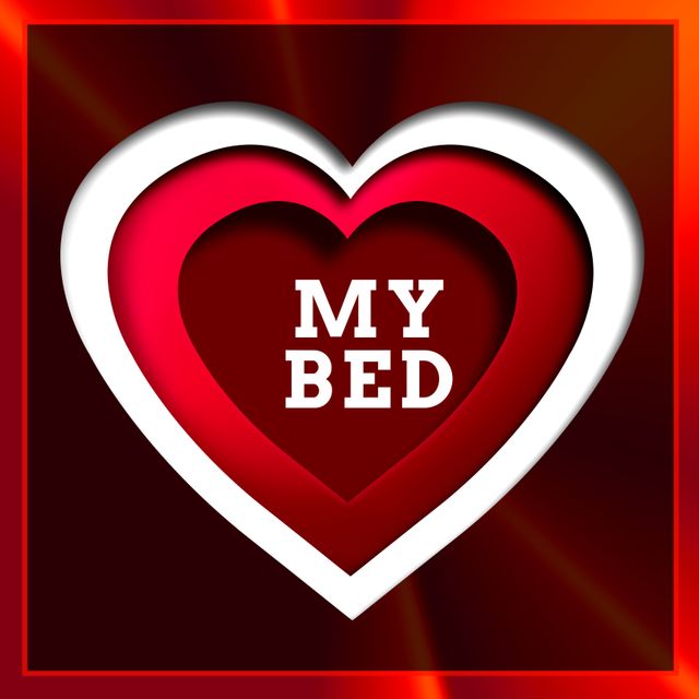 Heart Frame Highlighting Affection for One's Bed - Download Free Stock Templates Pikwizard.com