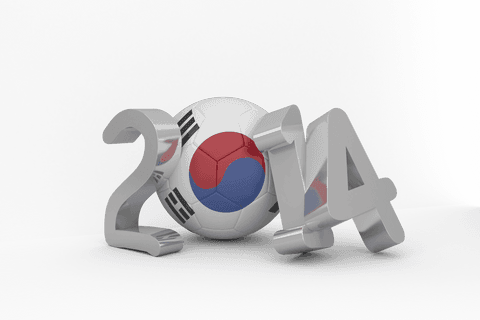 transparent 2014 soccer ball design with south korean flag - Download Free Stock Videos Pikwizard.com