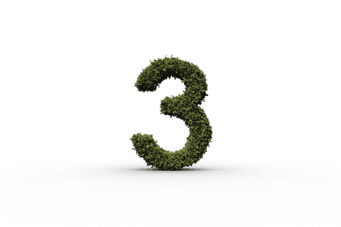 grass-covered number 3 on transparent background - Download Free Stock Videos Pikwizard.com