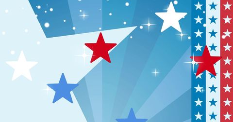 Patriotic Stars on Flag-Themed Background in Celebration Theme - Download Free Stock Images Pikwizard.com