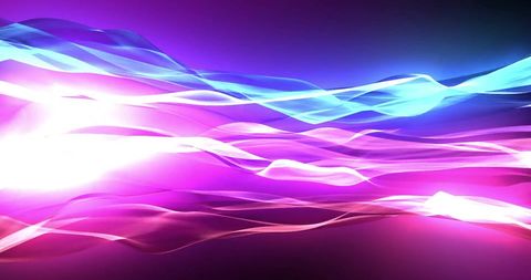 Glowing abstract light trails on pink purple gradient