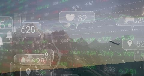 Digital Connections Across Scenic Mountainscape - Download Free Stock Images Pikwizard.com