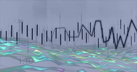 Futuristic 3d data visualization with dynamic charts