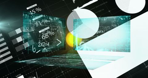 Futuristic Data Processing and Mathematics Interface - Download Free Stock Images Pikwizard.com