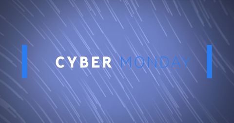 Cyber Monday Digital Sale Banner with Falling Light Trails - Download Free Stock Images Pikwizard.com