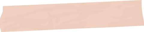 Irregular transparent beige ribbon on clear background