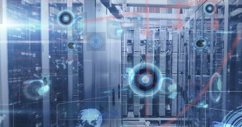futuristic data center with holographic overlays and connectivity elements - Download Free Stock Images Pikwizard.com