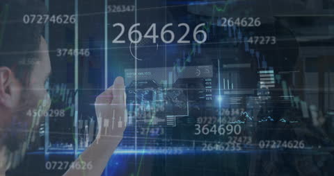 Animated Financial Data Overlay in Dynamic Office Environment