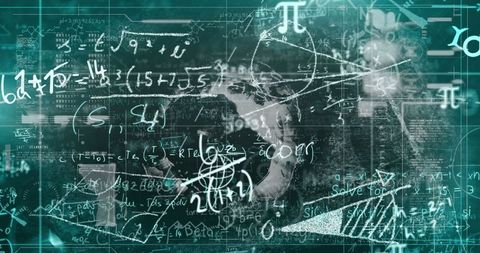 complex mathematical equations on digital green interface - Download Free Stock Images Pikwizard.com