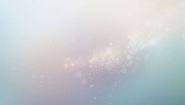 Ethereal pastel galaxy band glowing with bokeh orbs and sparkling dust for dreamy backdrop