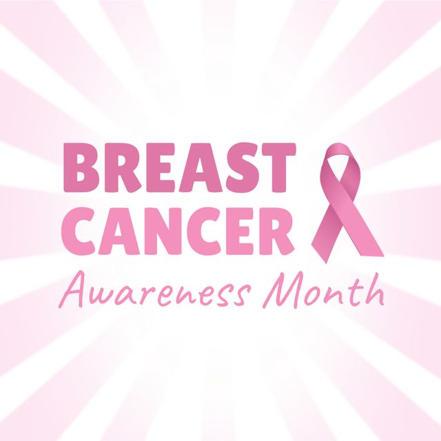 Breast Cancer Awareness Month Pink Ribbon Symbol - Download Free Stock Templates Pikwizard.com