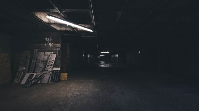 Dark Underground Parking Garage With Abandoned Signs - Download Free Stock Photos Pikwizard.com