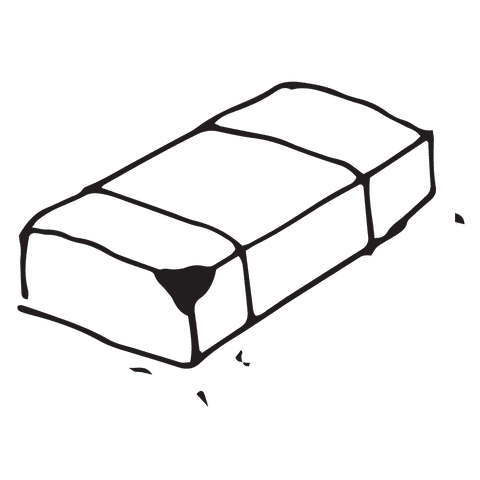 hand-drawn transparent vector of classic eraser - Download Free Stock Videos Pikwizard.com