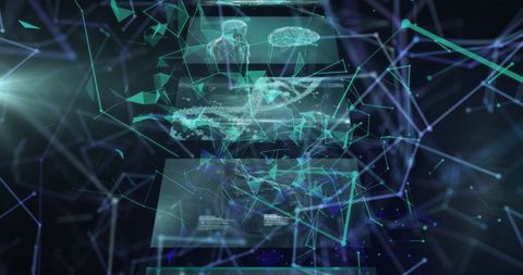 Digital Interface with Global Network and Data Processing Visualization - Download Free Stock Images Pikwizard.com