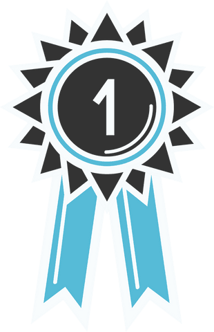 number one blue and black ribbon badge on transparent background - Download Free Stock Videos Pikwizard.com