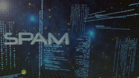 Digital Security Concept with Cyber SPAM Alert