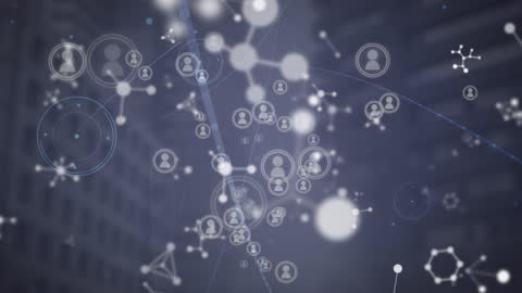 Digital Network Connecting People Over Modern Cityscape