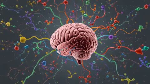 3D Rotating Brain with Neural Network Filaments Visualization