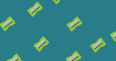 Back to School Concept with Green Pencil Sharpeners Repeated Pattern - Download Free Stock Images Pikwizard.com